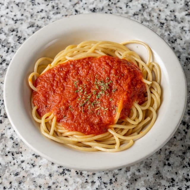 Spaghetti with Tomato Sauce.