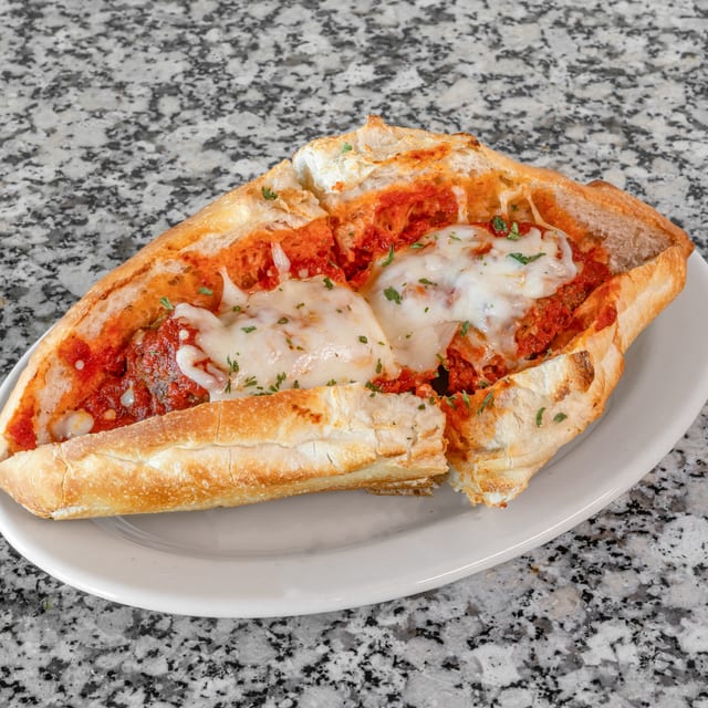 Eggplant Parmigiana Sandwich.